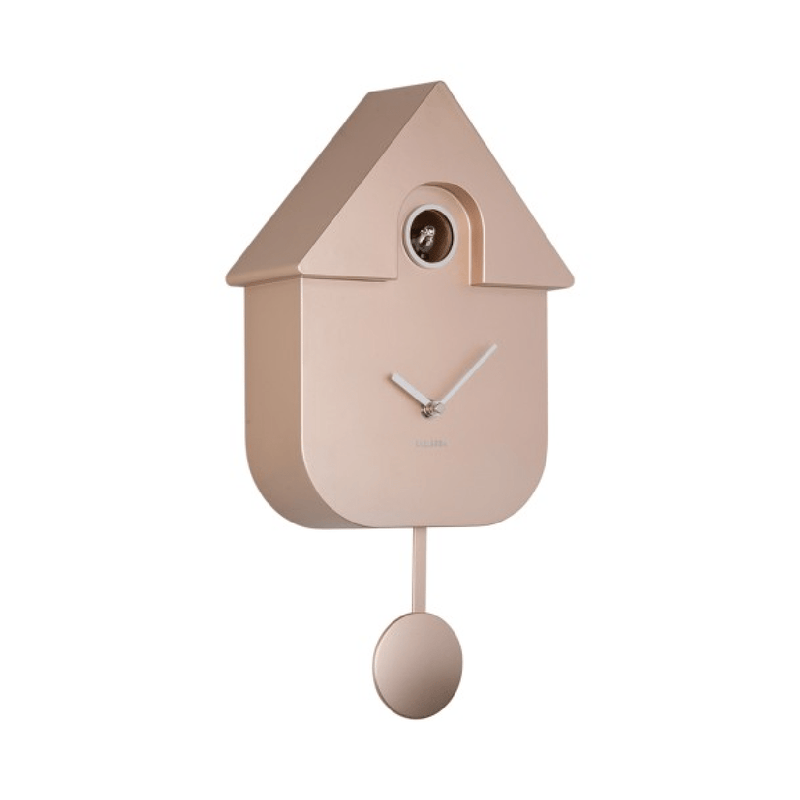 Wall Clock Modern Cuckoo Metallic Rose Gold - CLOCKS - Beattys of Loughrea