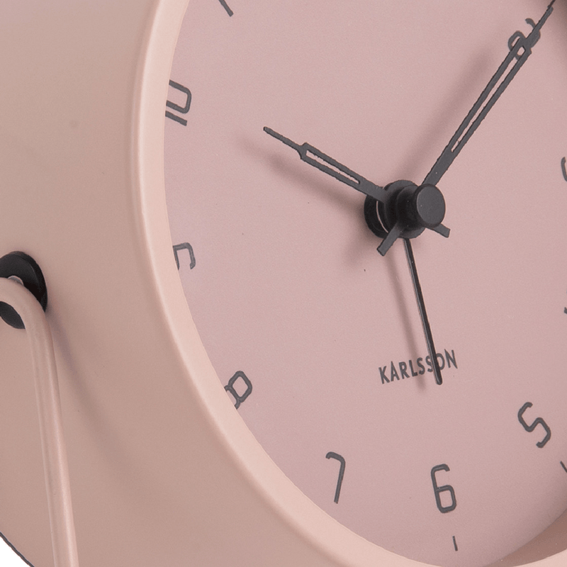 Alarm Clock Stark Iron Matt Faded Pink - CLOCKS - Beattys of Loughrea