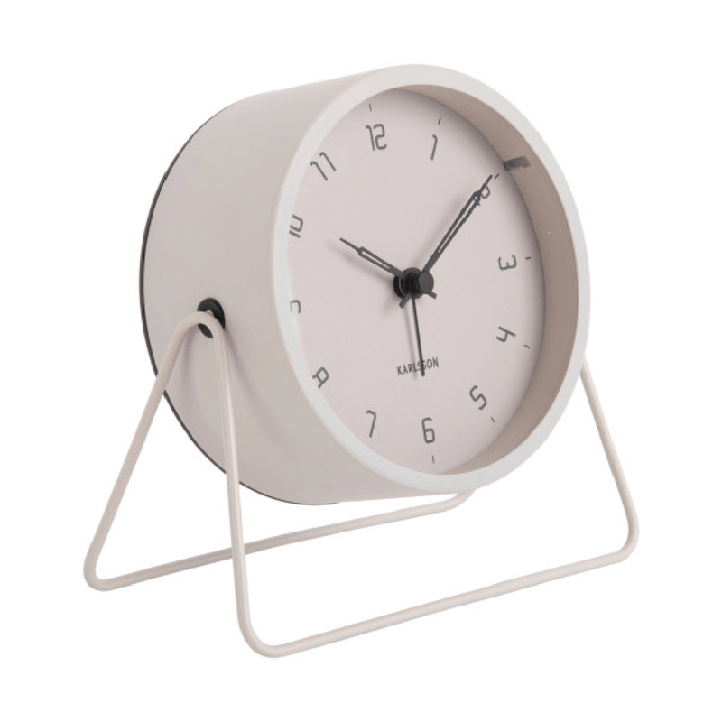 Alarm Clock Stark Iron Matt Warm Grey - CLOCKS - Beattys of Loughrea