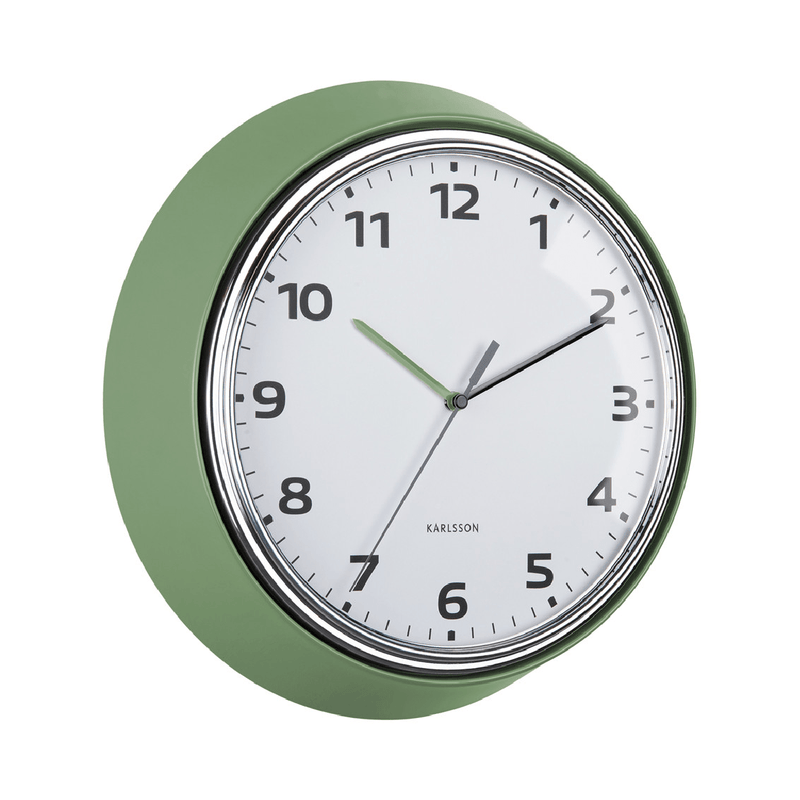 Wall Clock Modern Jungle Green - CLOCKS - Beattys of Loughrea