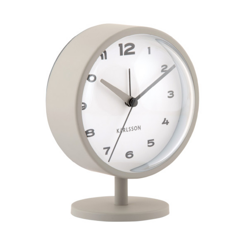 Alarm Clock Brisk Dome Grey - CLOCKS - Beattys of Loughrea