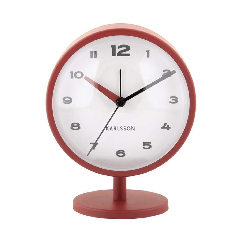 Alarm Clock Brisk Dome Red Ochre - CLOCKS - Beattys of Loughrea