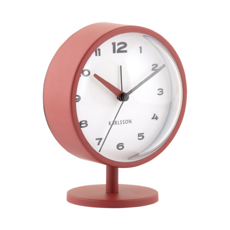 Alarm Clock Brisk Dome Red Ochre - CLOCKS - Beattys of Loughrea