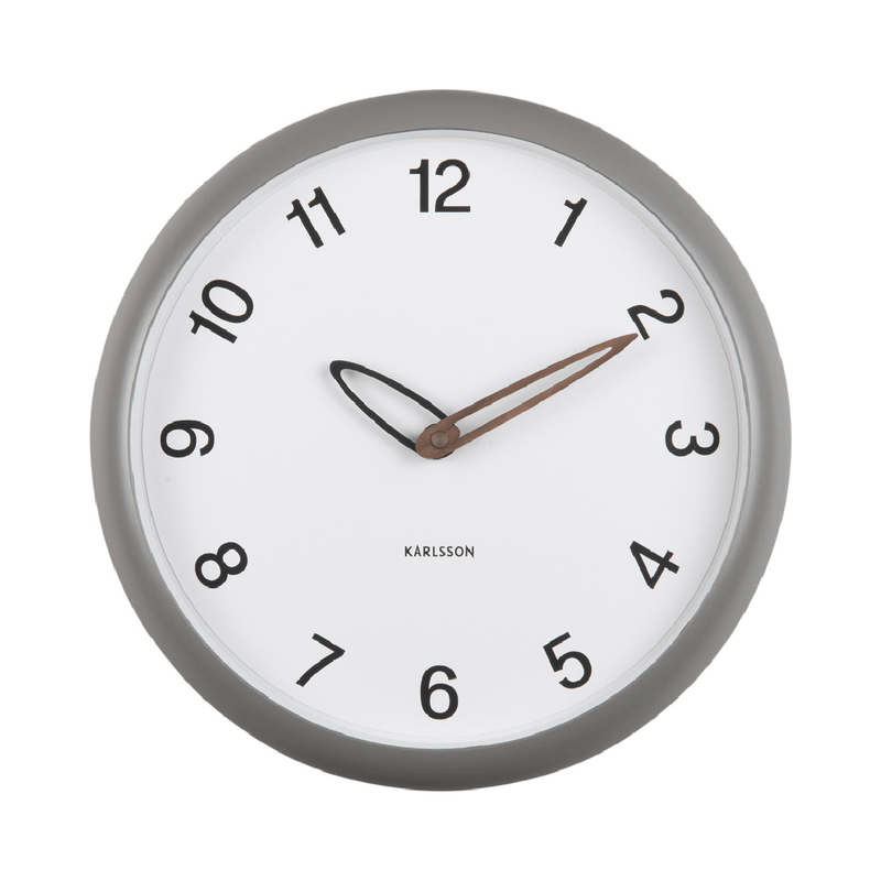 Wall Clock Bella Dark Grey - CLOCKS - Beattys of Loughrea