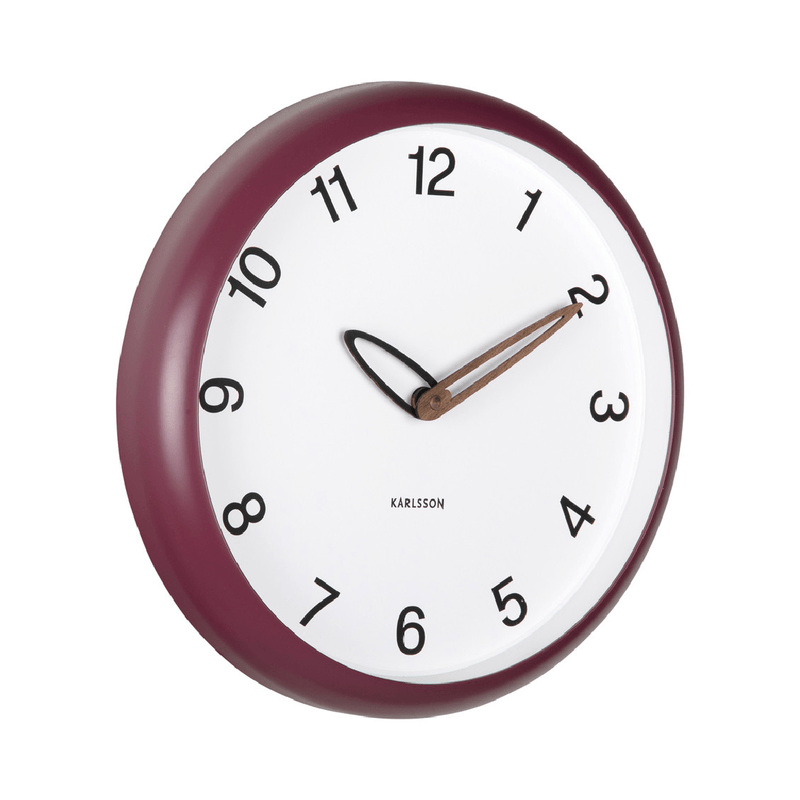 Wall Clock Bella Dark Mauve - CLOCKS - Beattys of Loughrea