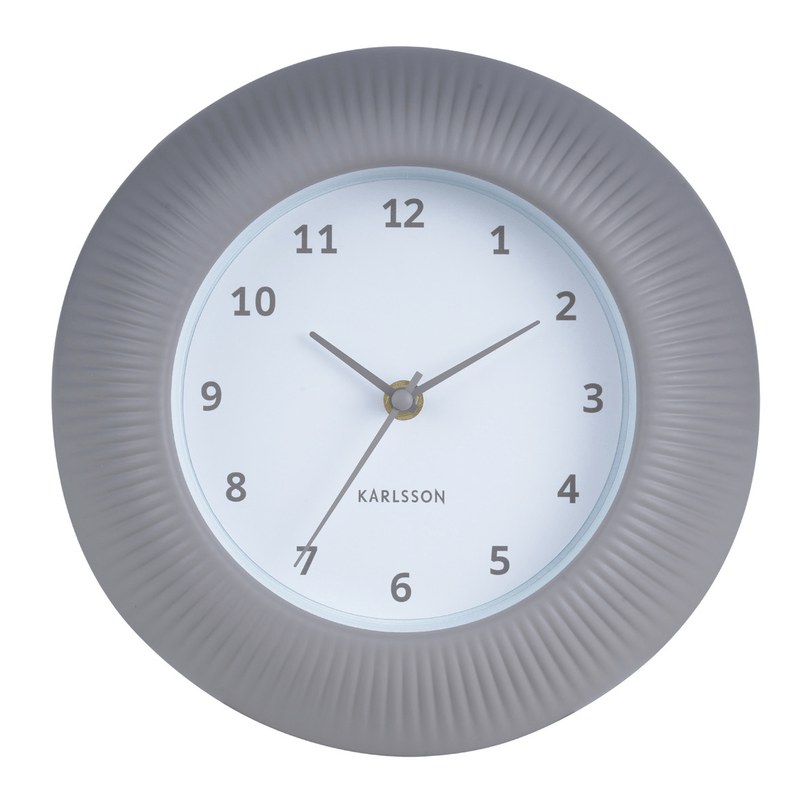 Wall Clock Tender Rib Warm Grey - CLOCKS - Beattys of Loughrea