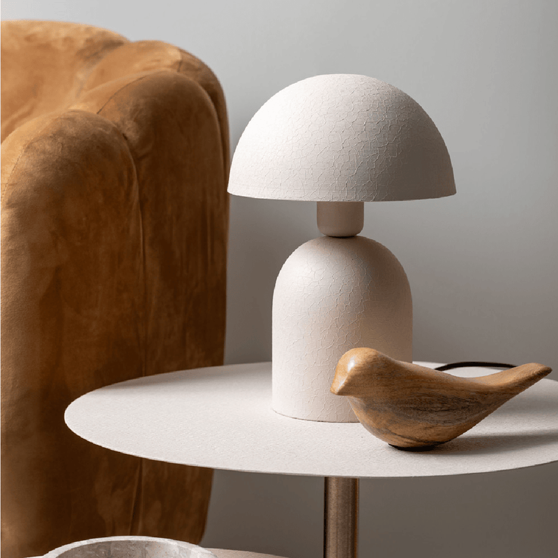 Table Lamp Boaz Iron Textured Warm Grey - TABLE/BEDSIDE LAMPS - Beattys of Loughrea