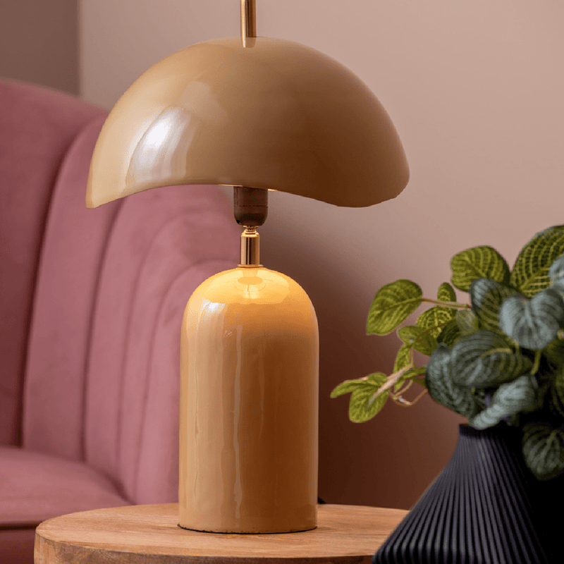 Table Lamp Querido Honey Yellow - TABLE/BEDSIDE LAMPS - Beattys of Loughrea