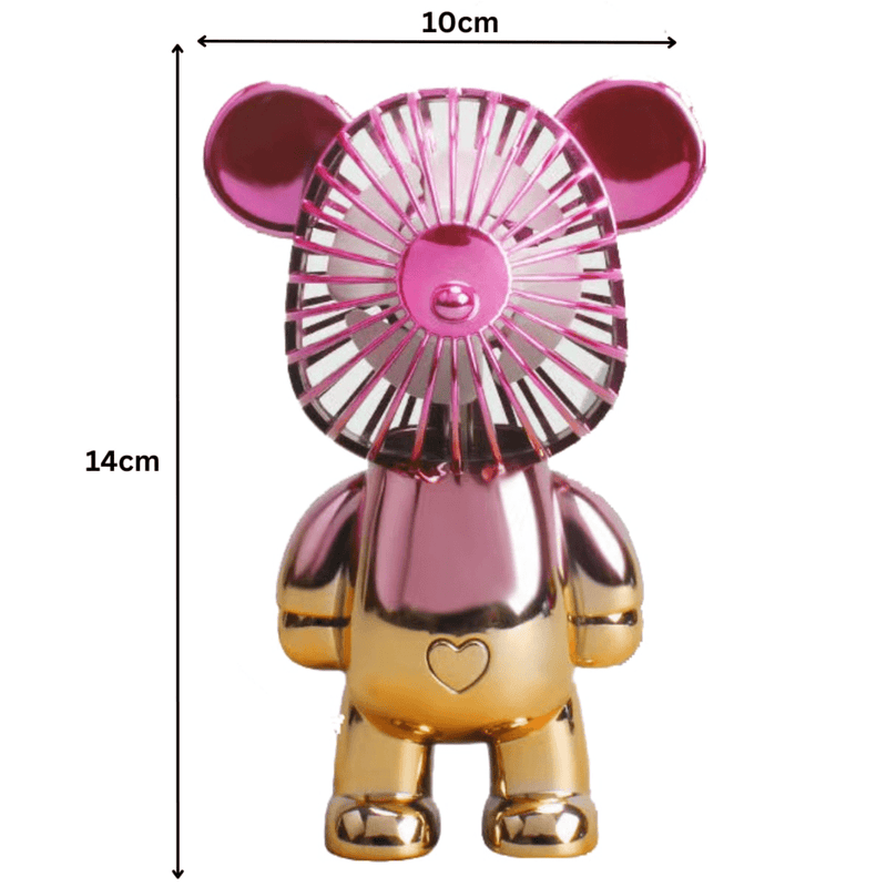 Two - Tone Cerise Gold Bear Fan - FAN HEATERS - Beattys of Loughrea