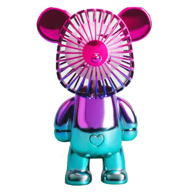 Two - Tone Cerise Green Bear Fan - FAN HEATERS - Beattys of Loughrea