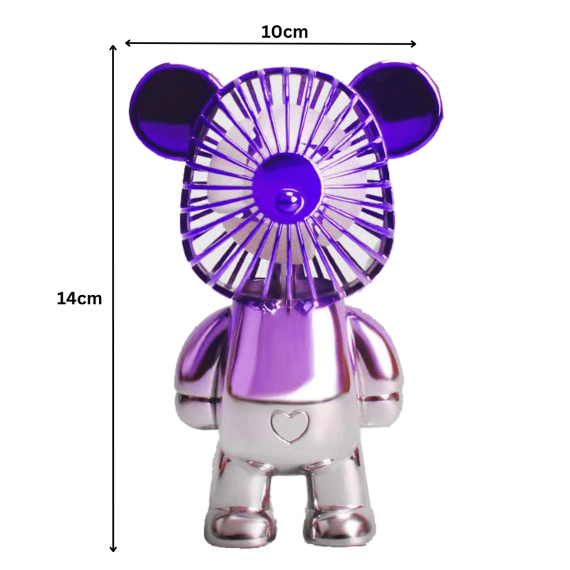 Two - Tone Purple Silver Bear Fan - FAN HEATERS - Beattys of Loughrea