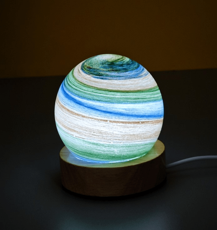 Terra Azure Planetary Radiant Light 8cm - TABLE/BEDSIDE LAMPS - Beattys of Loughrea