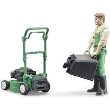 Bruder BWorld Gardener with Mower & Equipment - FARMS/TRACTORS/BUILDING - Beattys of Loughrea