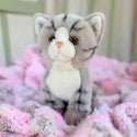 Animigos World Of Nature Grey Tabby Cat - SOFT TOYS - Beattys of Loughrea