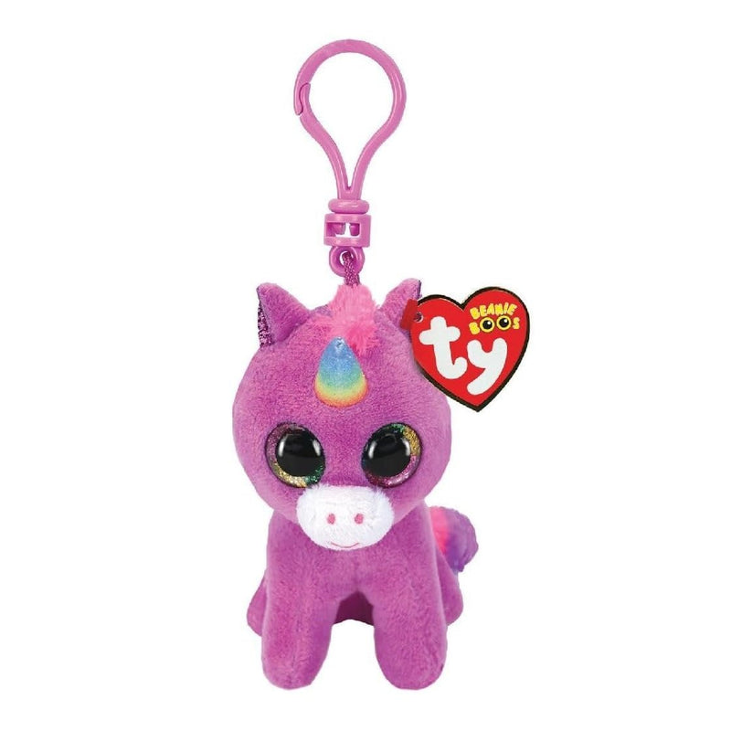 Rosette Purple Unicorn Boo Key Clip - SYLVANIAN / BEANIE BABIES - Beattys of Loughrea