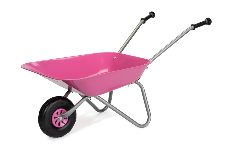 Rolly Metal Wheelbarrow Pink - RIDE ON TRACTORS & ACCESSORIES - Beattys of Loughrea