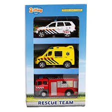 Die Cast Emergency Giftset With Light & Sound - CARS/GARAGE/TRAINS - Beattys of Loughrea