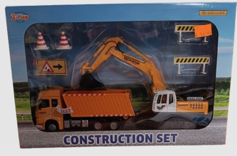 Kids Globe Die Cast Construction Set - CARS/GARAGE/TRAINS - Beattys of Loughrea