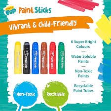 Colour Pop Paint Sticks 6 Pack - ART & CRAFT/MAGIC/AIRFIX - Beattys of Loughrea