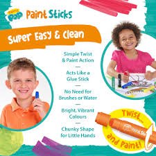 Colour Pop Paint Sticks 6 Pack - ART & CRAFT/MAGIC/AIRFIX - Beattys of Loughrea