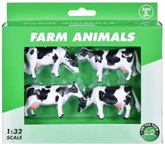 Kids Globe 1:32 Cows 4 Pcs - FARMS/TRACTORS/BUILDING - Beattys of Loughrea