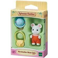 Sylvanians Marshmallow Mouse Baby - SYLVANIAN / BEANIE BABIES - Beattys of Loughrea