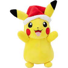 Pokemon 8In Seasonal Plush Pikachu With Santa Hat