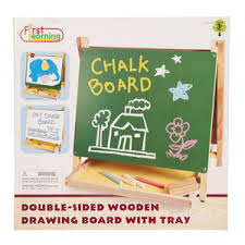 Double-Sided Wooden Drawing Board With Tray