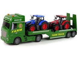 Transporter Truck With 2 Tractors With Sound & Lights 1/12 SCALE - FARMS/TRACTORS/BUILDING - Beattys of Loughrea