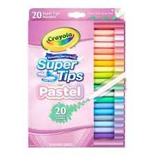 Crayola 20 Pastel Super Tips - ART & CRAFT/MAGIC/AIRFIX - Beattys of Loughrea