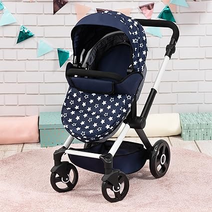 Combi Dolls Pram Xeo Navy With White Stars