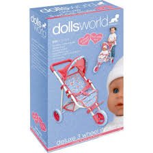 DollsWorld Deluxe 3 Wheel Stroller - DOLL ACCESSORIES/PRAMS - Beattys of Loughrea