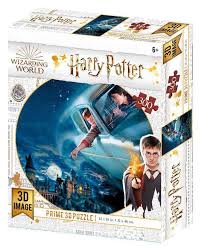 Harry Potter Harry & Ron Flying Over Hogwarts 300Pce 3D Puzzle - JIGSAWS - Beattys of Loughrea