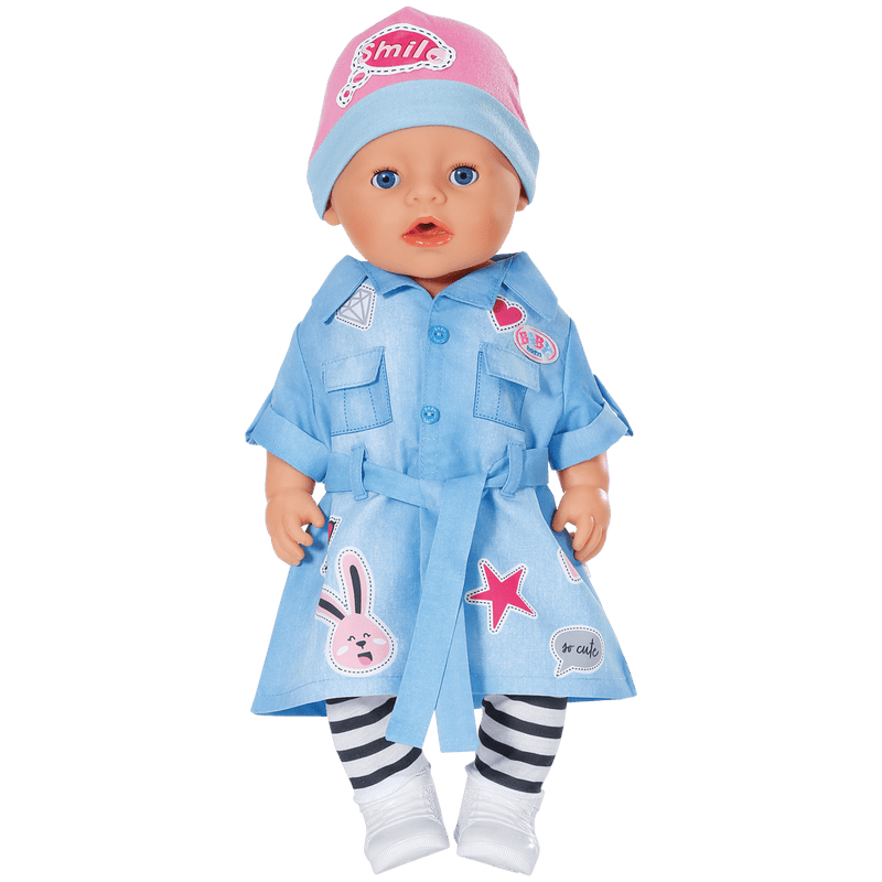 Baby Born Deluxe Jeans Dress 43cm - DOLL ACCESSORIES/PRAMS - Beattys of Loughrea