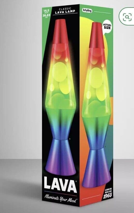 Lava Lamp Rainbow 14.5"