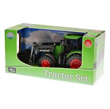 Kids Globe 27Cm Tractor With Front Loader - FARMS/TRACTORS/BUILDING - Beattys of Loughrea