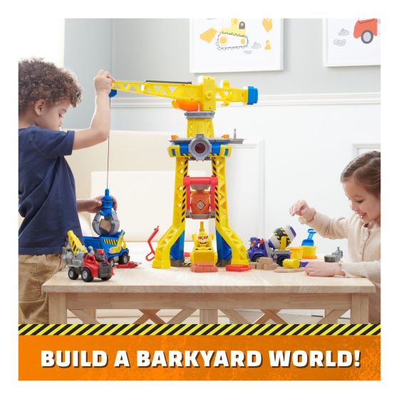 Rubble & Crew Barkyard Crane Tower - BABY TOYS - Beattys of Loughrea