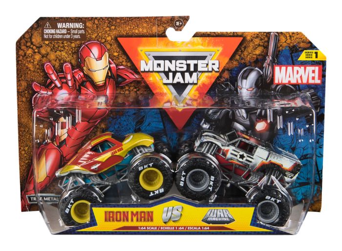 Monster Jam 1.64 Marvel Die Cast Trucks 2 Pack - CARS/GARAGE/TRAINS - Beattys of Loughrea