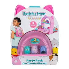 Squishmallows Squish - A - Longs On - The - Go Playset Party Pack - SOFT TOYS - Beattys of Loughrea