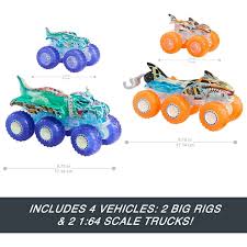 Hot Wheels - Monster Truck 1:64 Power Smashers Trucks & Big Rigs Multipack - CARS/GARAGE/TRAINS - Beattys of Loughrea