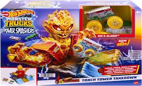 Hot Wheels - Monster Trucks Power Smashers 5 Alarm's Tower Smash Out - CARS/GARAGE/TRAINS - Beattys of Loughrea