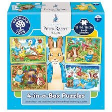 Peter Rabbit - 4 In A Box Puzzles - JIGSAWS - Beattys of Loughrea