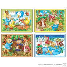 Peter Rabbit - 4 In A Box Puzzles - JIGSAWS - Beattys of Loughrea