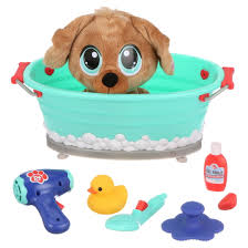 Rescue Tales Scrub 'n Groom Bathtub Playset with Golden Retriever Plush Pet Toy - SOFT TOYS - Beattys of Loughrea