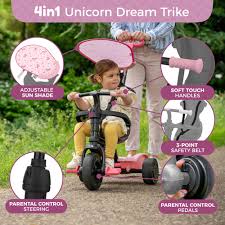 Tp 4 in 1 Trike - Unicorn Dream - RIDE ON/WALKERS - Beattys of Loughrea