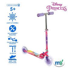 Disney Princess Folding Inline Scooter (with lightup wheels) - GO KART/SCOOTER/ROCKING HORSE - Beattys of Loughrea