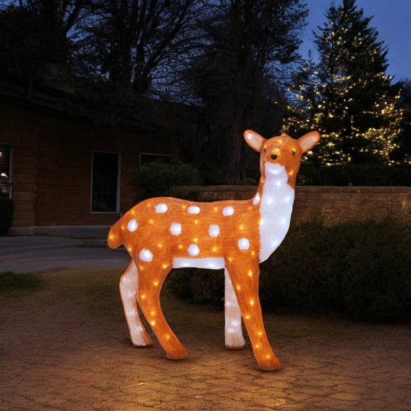 LED Acrylic Deer - 74cm - XMAS LIGHTED OUTDOOR DECOS - Beattys of Loughrea