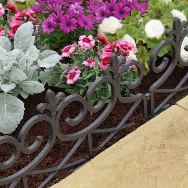 Scroll Garden Edging - 4pk - GARDEN ORNAMENTS INCL SOLAR - Beattys of Loughrea