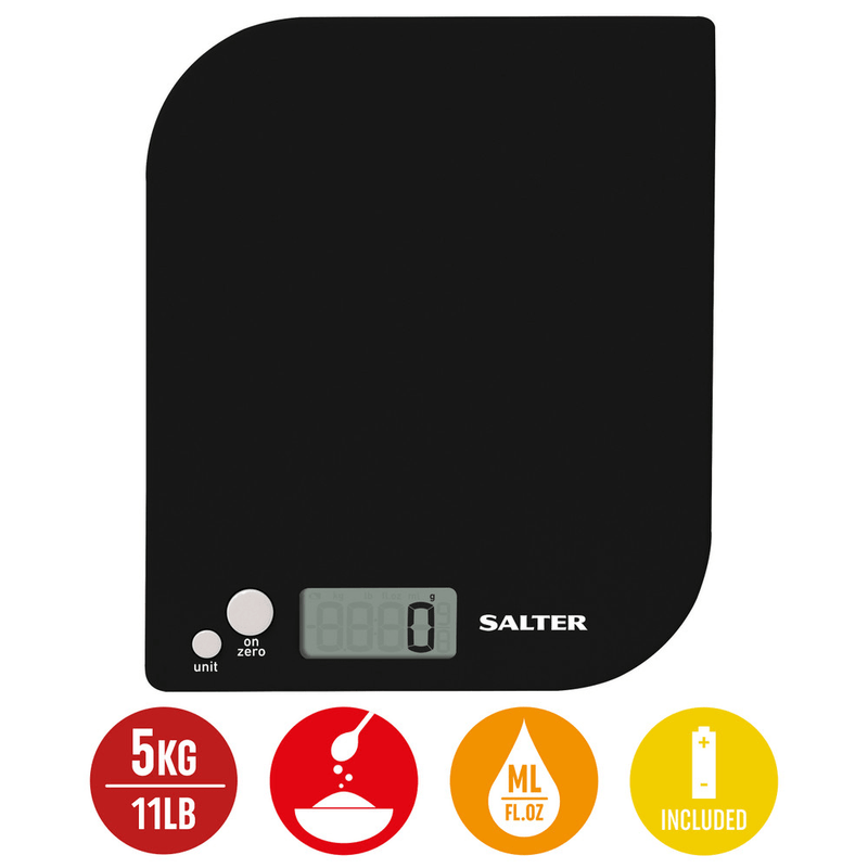 Salter Leaf Digital Kitchen Scale - Black - KITCHEN SCALES - Beattys of Loughrea