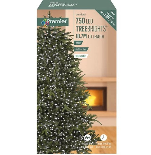 Premier - 750 LED Multi-Action Treebrights with Timer - White FLV162178W